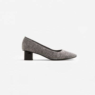 Glitter Decorated Heels - Grey
